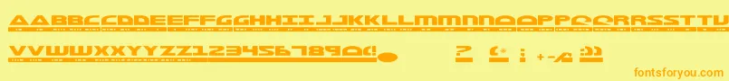 MorseKode2 Font – Orange Fonts on Yellow Background