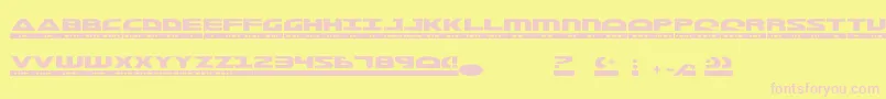 MorseKode2 Font – Pink Fonts on Yellow Background