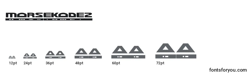 MorseKode2 Font Sizes