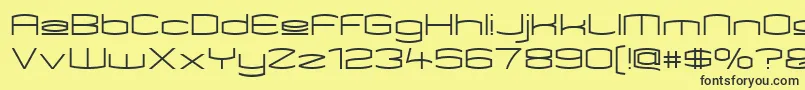 Kameupper Font – Black Fonts on Yellow Background