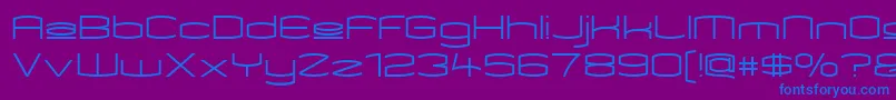 フォントKameupper – 紫色の背景に青い文字