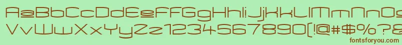 フォントKameupper – 緑の背景に茶色のフォント