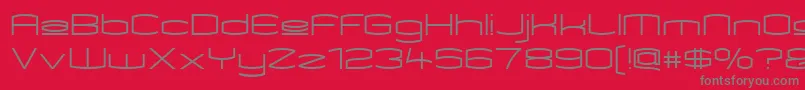 フォントKameupper – 赤い背景に灰色の文字