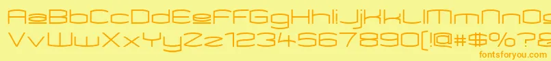 Kameupper Font – Orange Fonts on Yellow Background