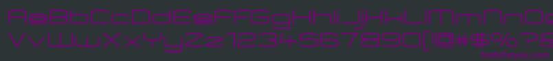 Kameupper-Schriftart – Violette Schriften auf schwarzem Hintergrund
