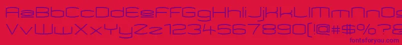 Kameupper Font – Purple Fonts on Red Background