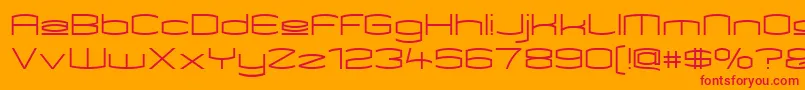 Kameupper Font – Red Fonts on Orange Background
