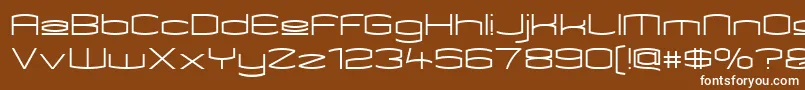 フォントKameupper – 茶色の背景に白い文字