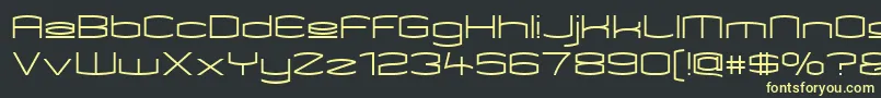 フォントKameupper – 黒い背景に黄色の文字