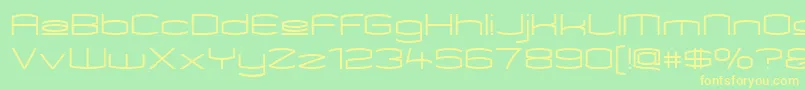 Kameupper Font – Yellow Fonts on Green Background