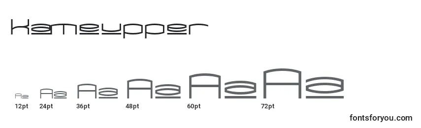 Kameupper Font Sizes
