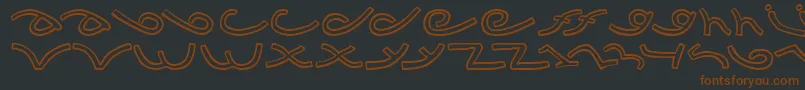 Music ffy Font – Brown Fonts on Black Background
