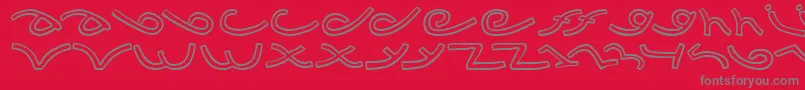 Music ffy Font – Gray Fonts on Red Background