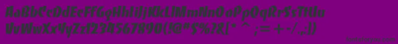 Bancoheavyc Font – Black Fonts on Purple Background