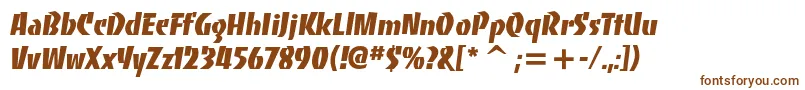 Bancoheavyc-fontti – ruskeat fontit valkoisella taustalla