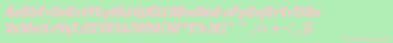 Bancoheavyc Font – Pink Fonts on Green Background
