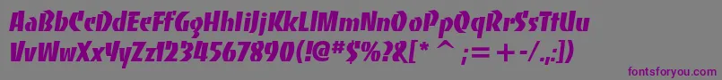 Bancoheavyc Font – Purple Fonts on Gray Background