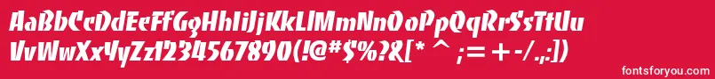 Bancoheavyc Font – White Fonts on Red Background