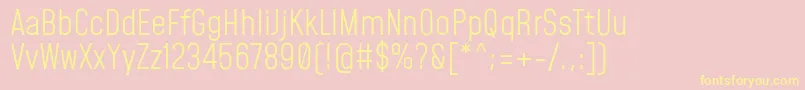 MohaveLight Font – Yellow Fonts on Pink Background