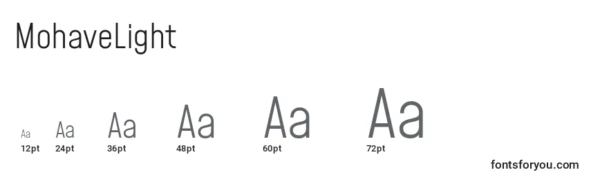 Tailles de police MohaveLight