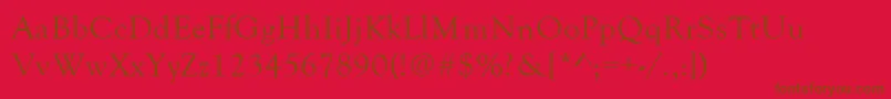 Goldenoldstyle Font – Brown Fonts on Red Background