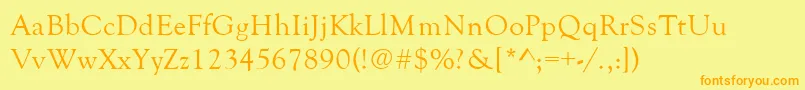 Goldenoldstyle Font – Orange Fonts on Yellow Background