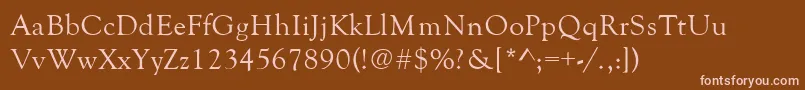 More about Goldenoldstyle Font Goldenoldstyle Font – Pink Fonts on Brown Background