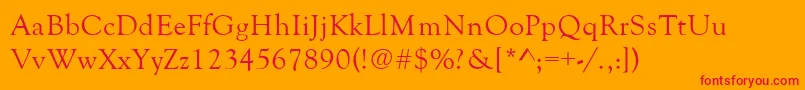 Goldenoldstyle Font – Red Fonts on Orange Background