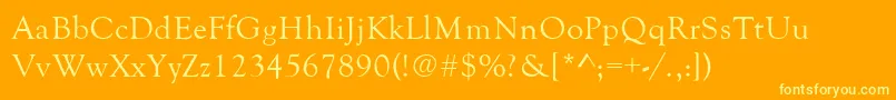 Goldenoldstyle Font – Yellow Fonts on Orange Background