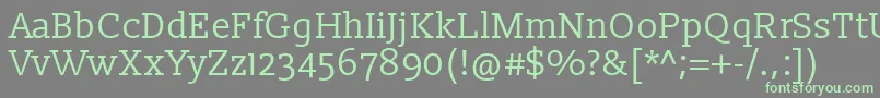 Slabo13pxRegular-Schriftart – Grüne Schriften auf grauem Hintergrund