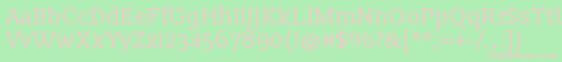 Slabo13pxRegular Font – Pink Fonts on Green Background