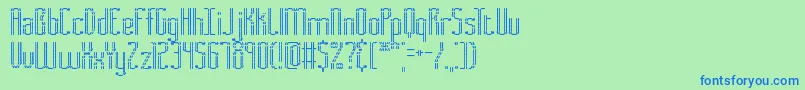 Fascii Font – Blue Fonts on Green Background