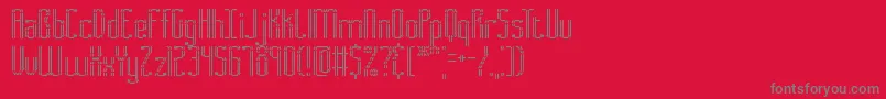 Fascii Font – Gray Fonts on Red Background