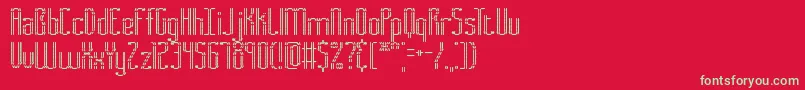 Шрифт Fascii – зелёные шрифты на красном фоне