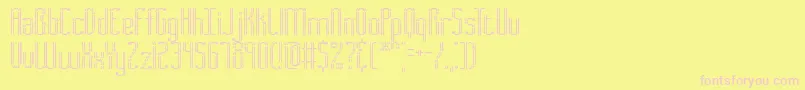 Fascii Font – Pink Fonts on Yellow Background