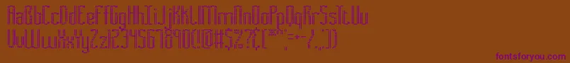 Fascii Font – Purple Fonts on Brown Background