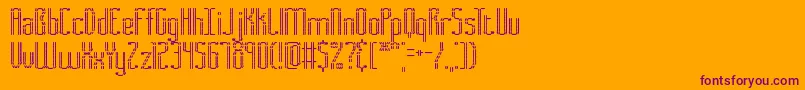 Fascii Font – Purple Fonts on Orange Background