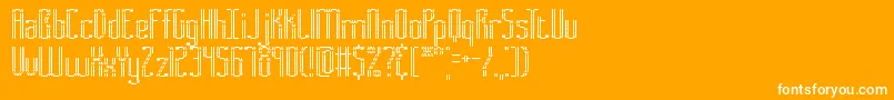 Fascii Font – White Fonts on Orange Background