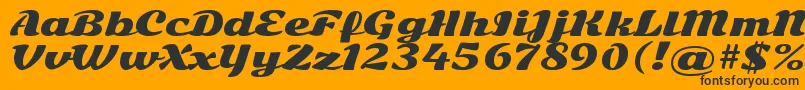 SonsieoneRegular Font – Black Fonts on Orange Background