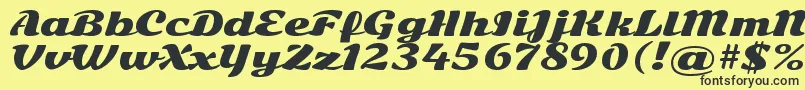 SonsieoneRegular Font – Black Fonts on Yellow Background