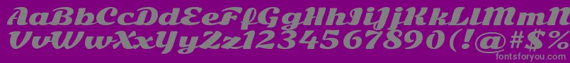 フォントSonsieoneRegular – 紫の背景に灰色の文字