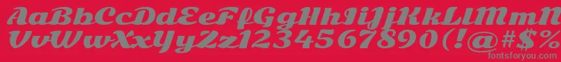 SonsieoneRegular Font – Gray Fonts on Red Background