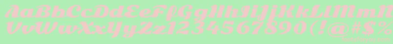 SonsieoneRegular Font – Pink Fonts on Green Background