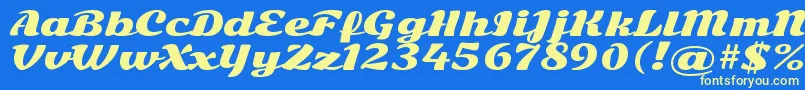 SonsieoneRegular Font – Yellow Fonts on Blue Background