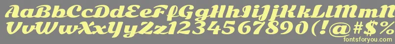 SonsieoneRegular Font – Yellow Fonts on Gray Background