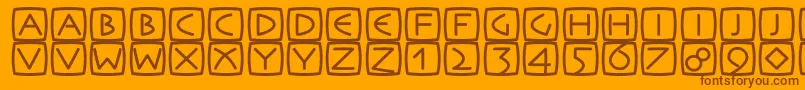 Rememb Font – Brown Fonts on Orange Background