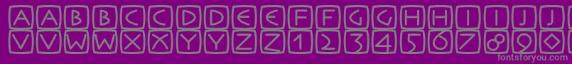 フォントRememb – 紫の背景に灰色の文字