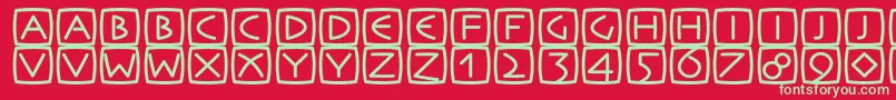 Rememb Font – Green Fonts on Red Background