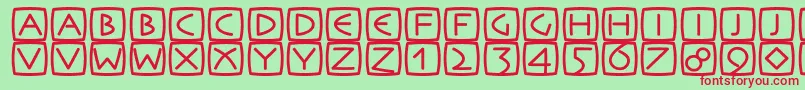 Rememb Font – Red Fonts on Green Background