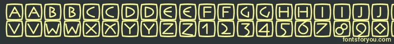 Rememb Font – Yellow Fonts on Black Background